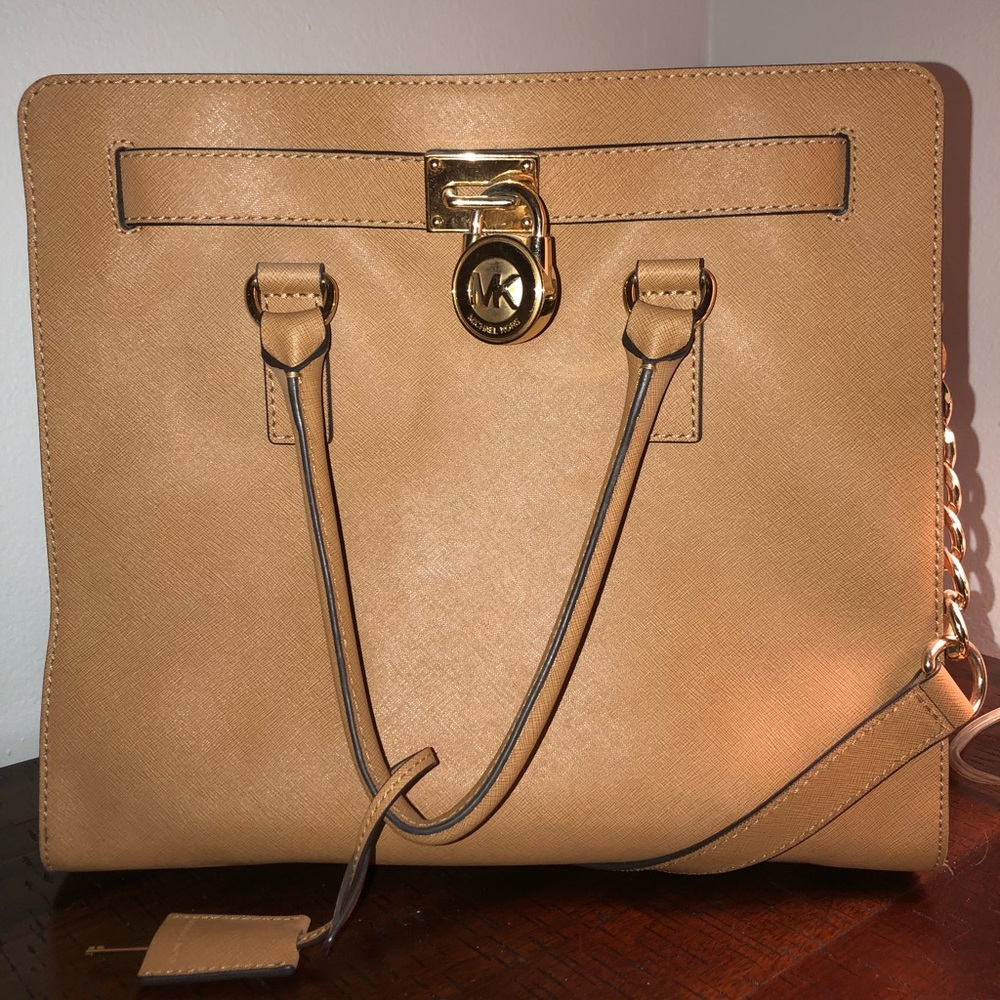 Tan Michael Kors handbag